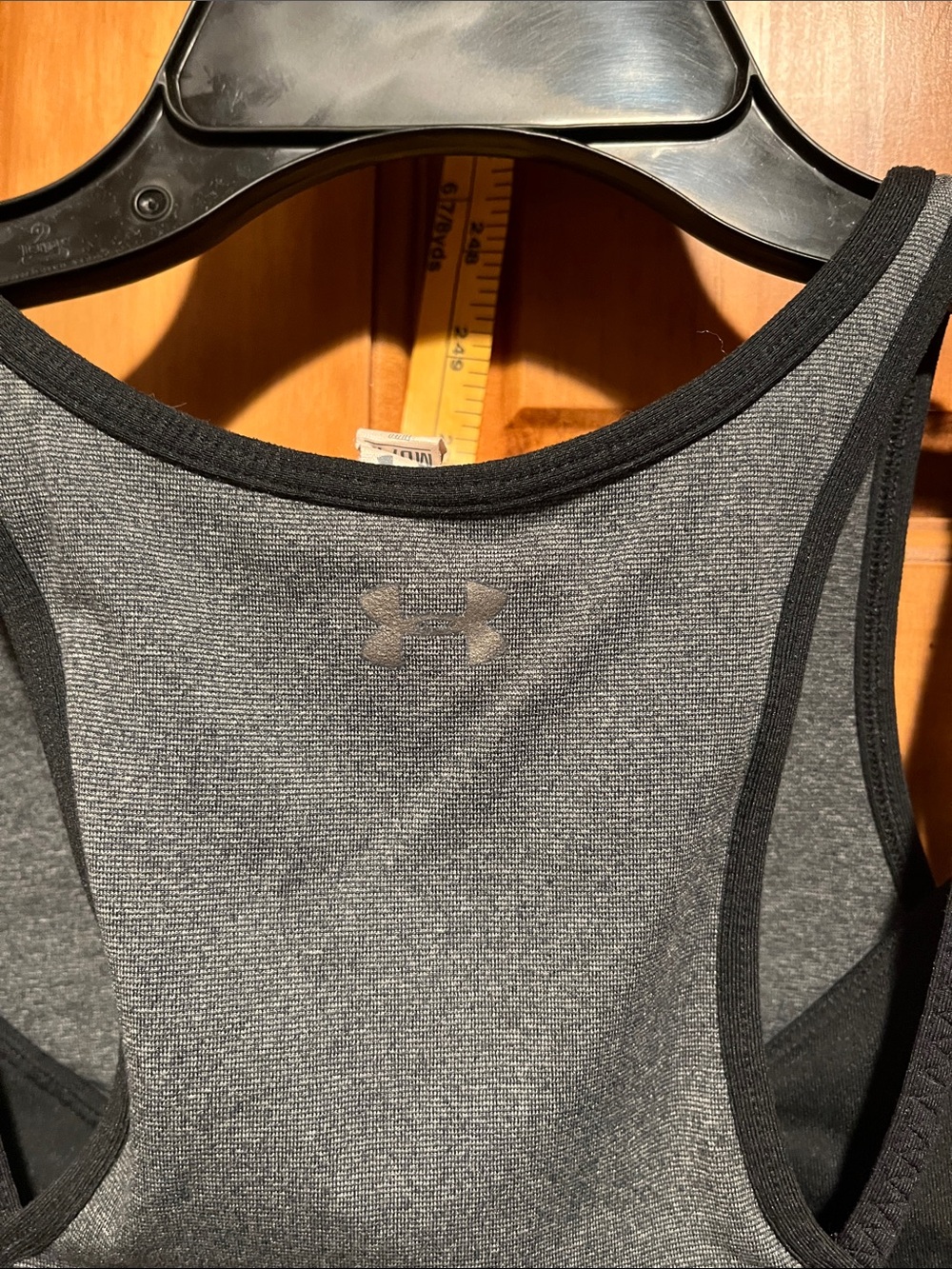 Under Armour Gray and Black Racerback Sports Bralette - Picture 4 of 6